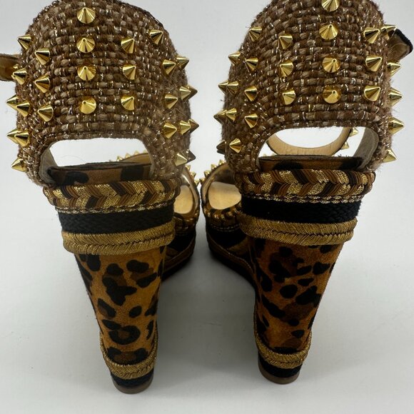 Louboutin MadMonica Leopard Wedges - Size 39 - Picture 6 of 7